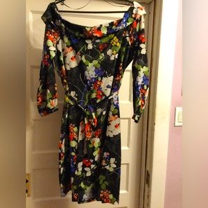 Floral Chiffon Off-the-Shoulder Banana Republic Dress